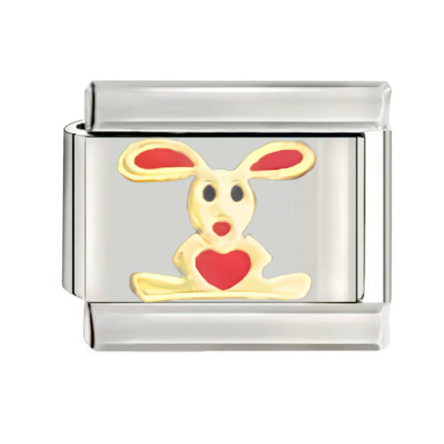 Wholesale Italian Charm Starter Bracelets DIY square Single Section Creative Stainless Steel Composable Bracelet
