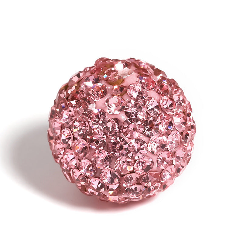 Wholesale 10pcs/pack 16mm Shambhala Clay Drill Ball Colorful Rhinestone Soft Clay Beads ACC-BDS-BoLG001