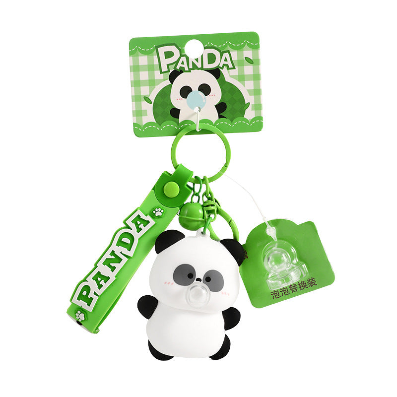 Wholesale Cartoon Dancing Bubble Panda Keychain