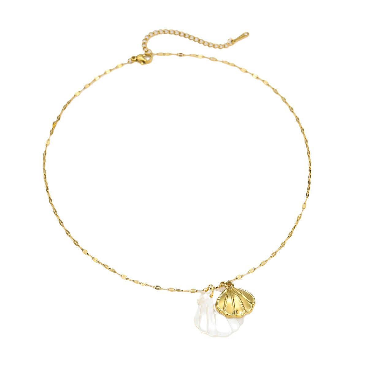 Wholesale  Stainless steel Shell Beach Wind Ocean Series Pendant Necklace