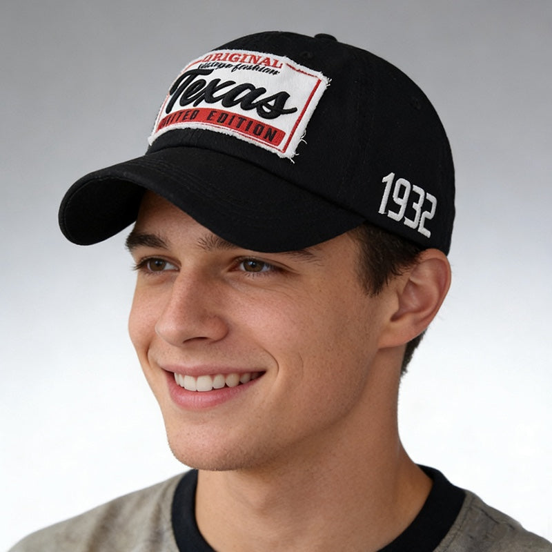 Wholesale Embroidered Texas Baseball Cap Washed Cotton Adjustable Outdoor Summer Sun Protection Trendy Gift