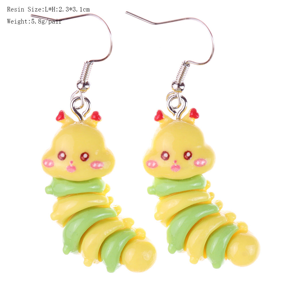 Wholesale  Cute  Animal Caterpillar Earrings