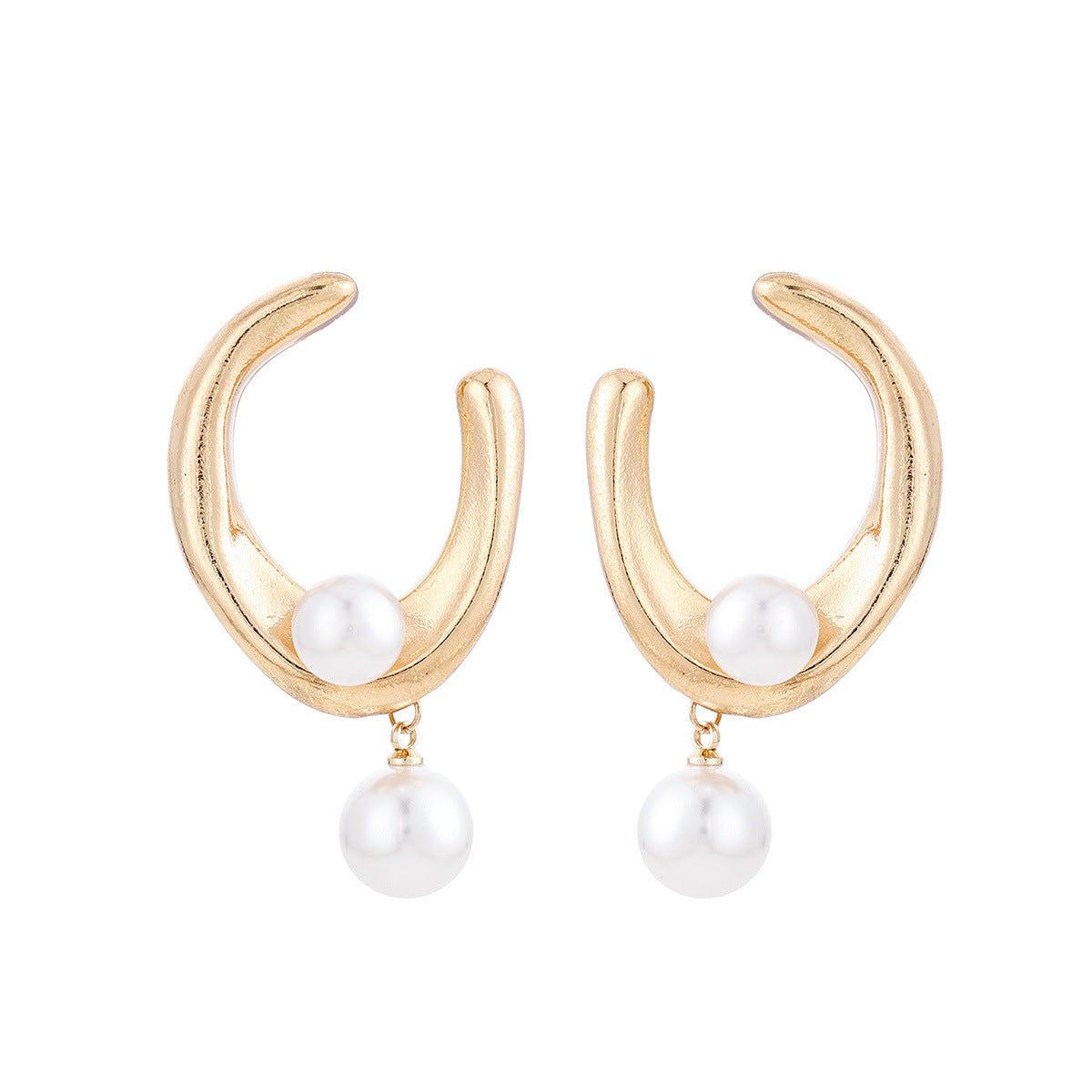 Wholesale Chic Eye Design Geometric Earrings,  Zinc Alloy Electroplated,  Women' s Fashion Accessory
