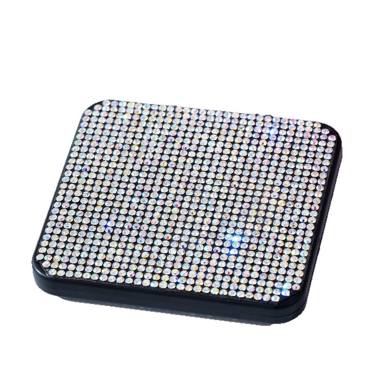 Wholesale Rhinestone portable small mirror mini portable double-sided folding square makeup mirror