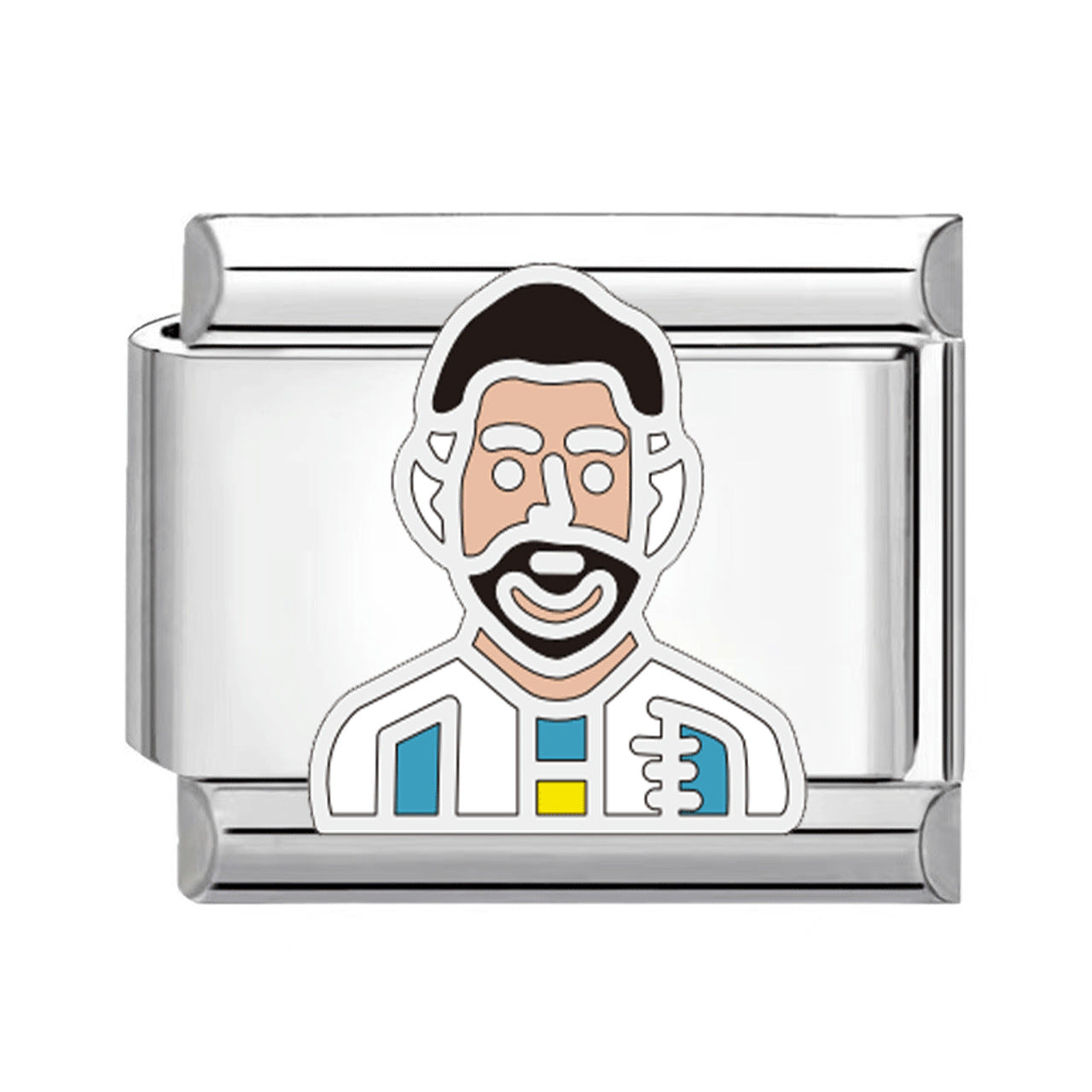 Wholesale Italian Charm Bracelet 9mm DIY Football Series   Creative Stainless Steel Composable Bracelet