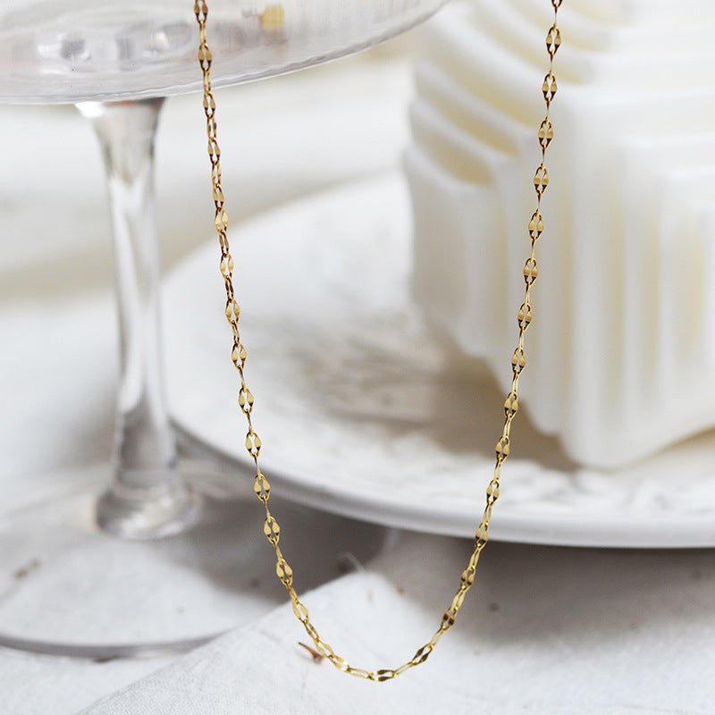 Wholesale Vintage Titanium Steel Necklace DIY Removable Pendant Natural Stone Clavicle Chain ACC-NE-Yachan002