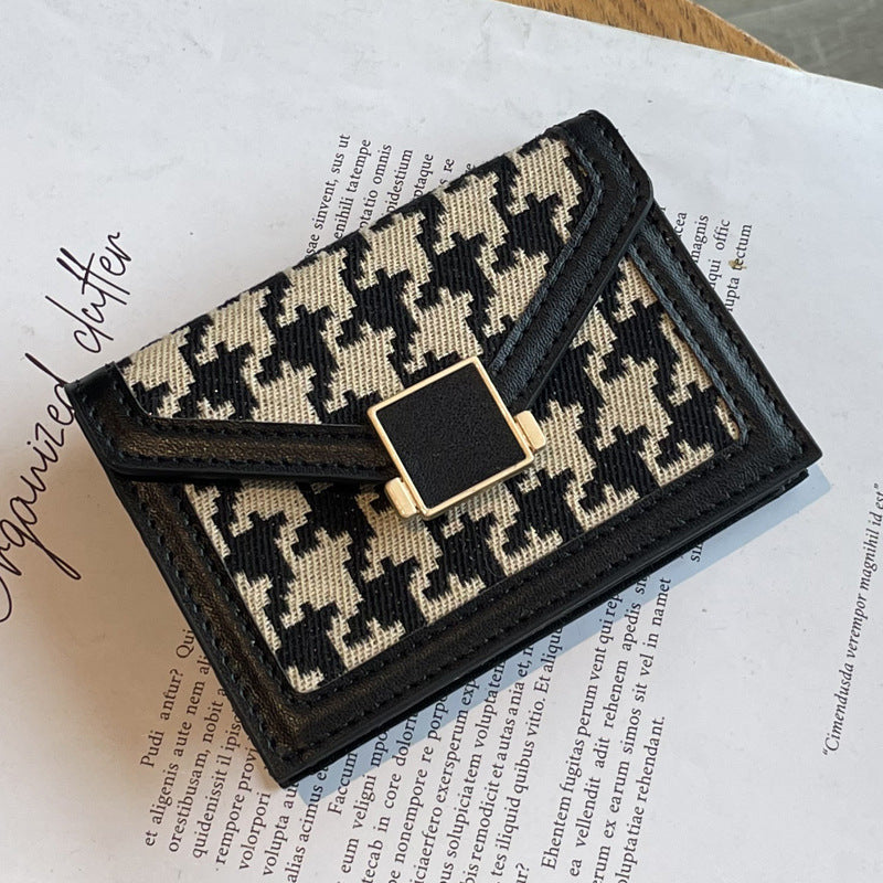 Wholesale Houndstooth Card Holder Multi-card Slot Wallet ACC-WT-Muqu004