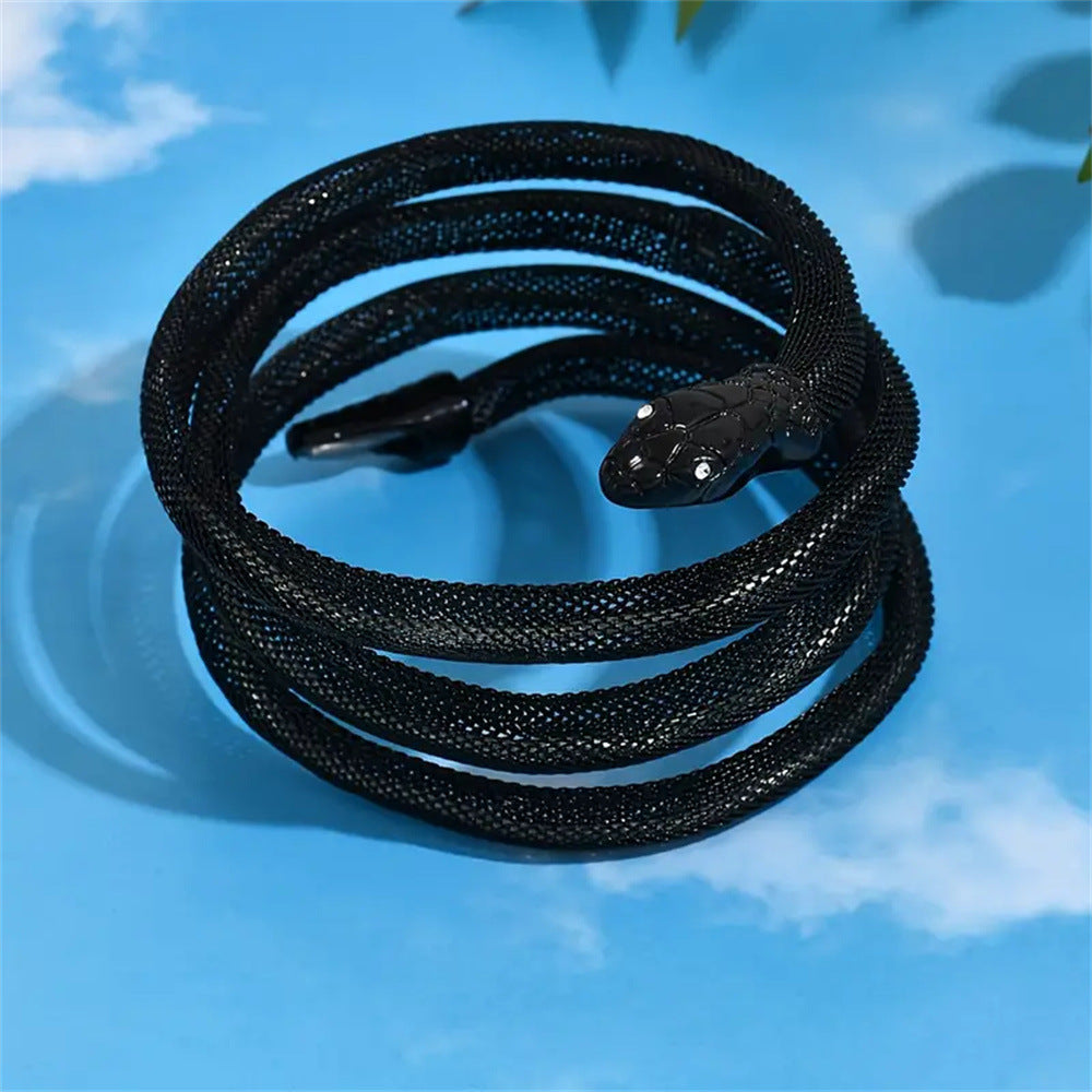 Wholesale Retro Punk Snake Design Alloy Arm Chain Bracelet Trendy Jewelry Accessory For Gift Giving And Boutique Resale