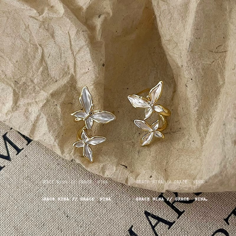 Wholesale Butterfly Earrings 925 Silver Pin Elegant Ear Jewelry