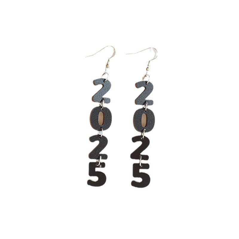 Wholesale New Year Number Earrings ACC-ES-XN040