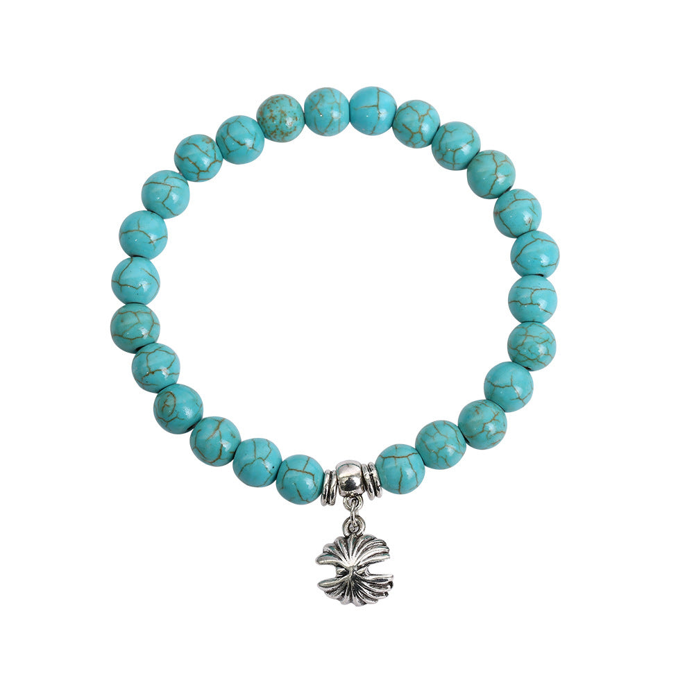 Wholesale Bohemian Turquoise Beaded Bracelet Set for Women,  Fashion Jewelry Accessory Gift