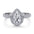 Wholesale  925 silver drop-shaped zircon diamond ring