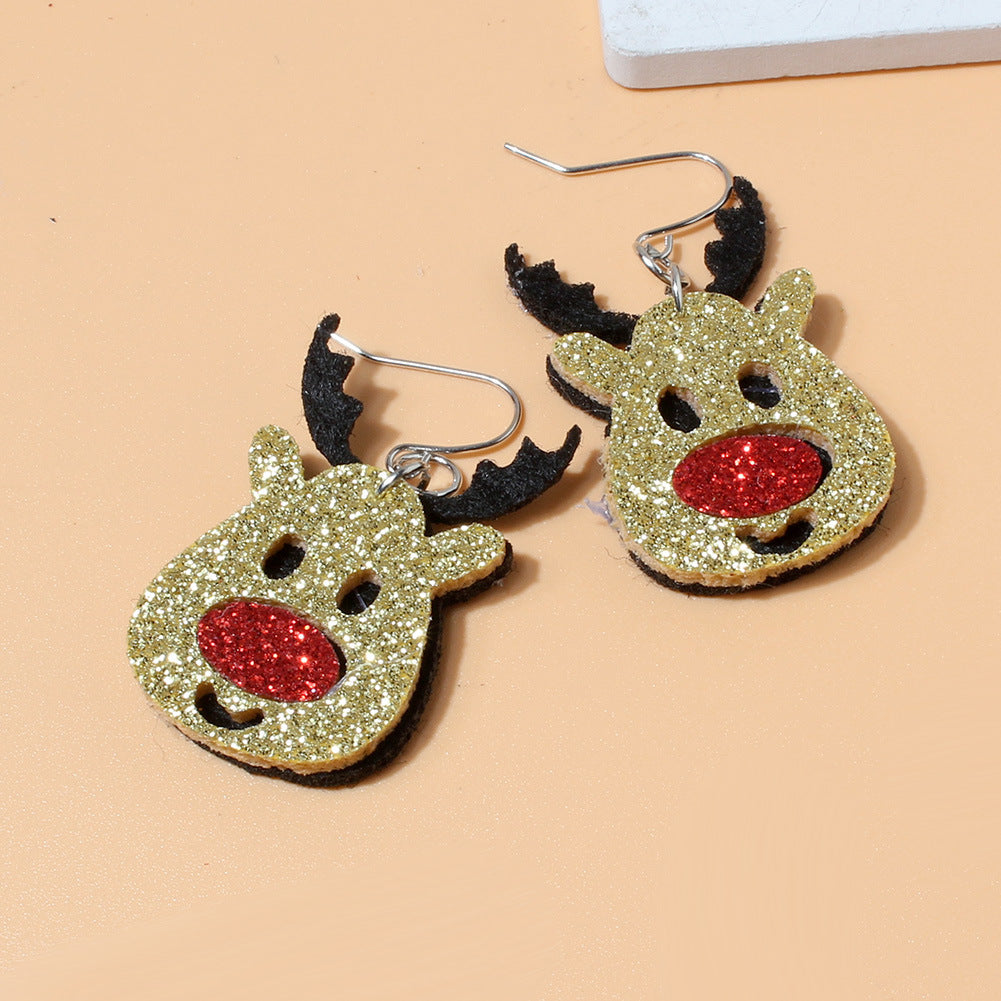 Wholesale Christmas Earrings Christmas Deer Long Earrings ACC-ES-Tengc006