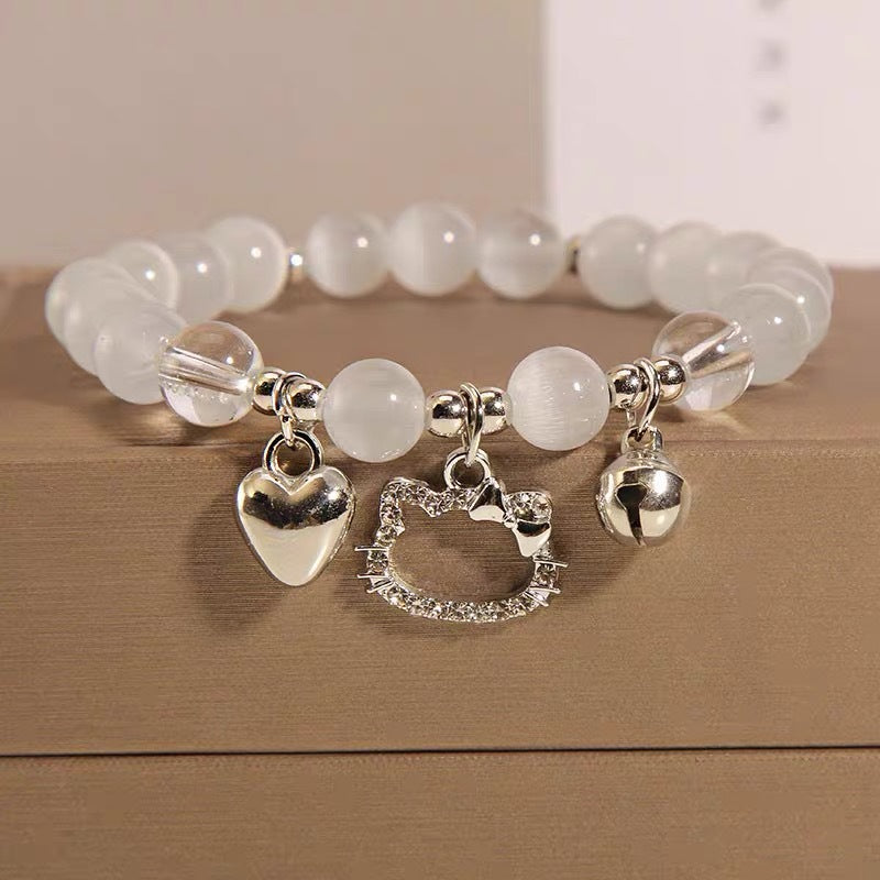 Wholesale Handmade Glass Beaded Bracelet Set With Clover Rabbit Design Women S Casual Fashion Accessory Gift