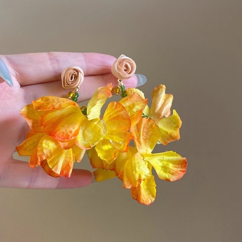 Wholesale Colorful flower earrings