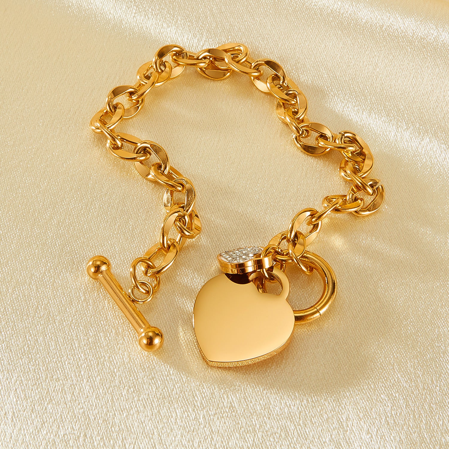 Wholesale  love  jewelry personality OT buckle high sense titanium steel bracelet