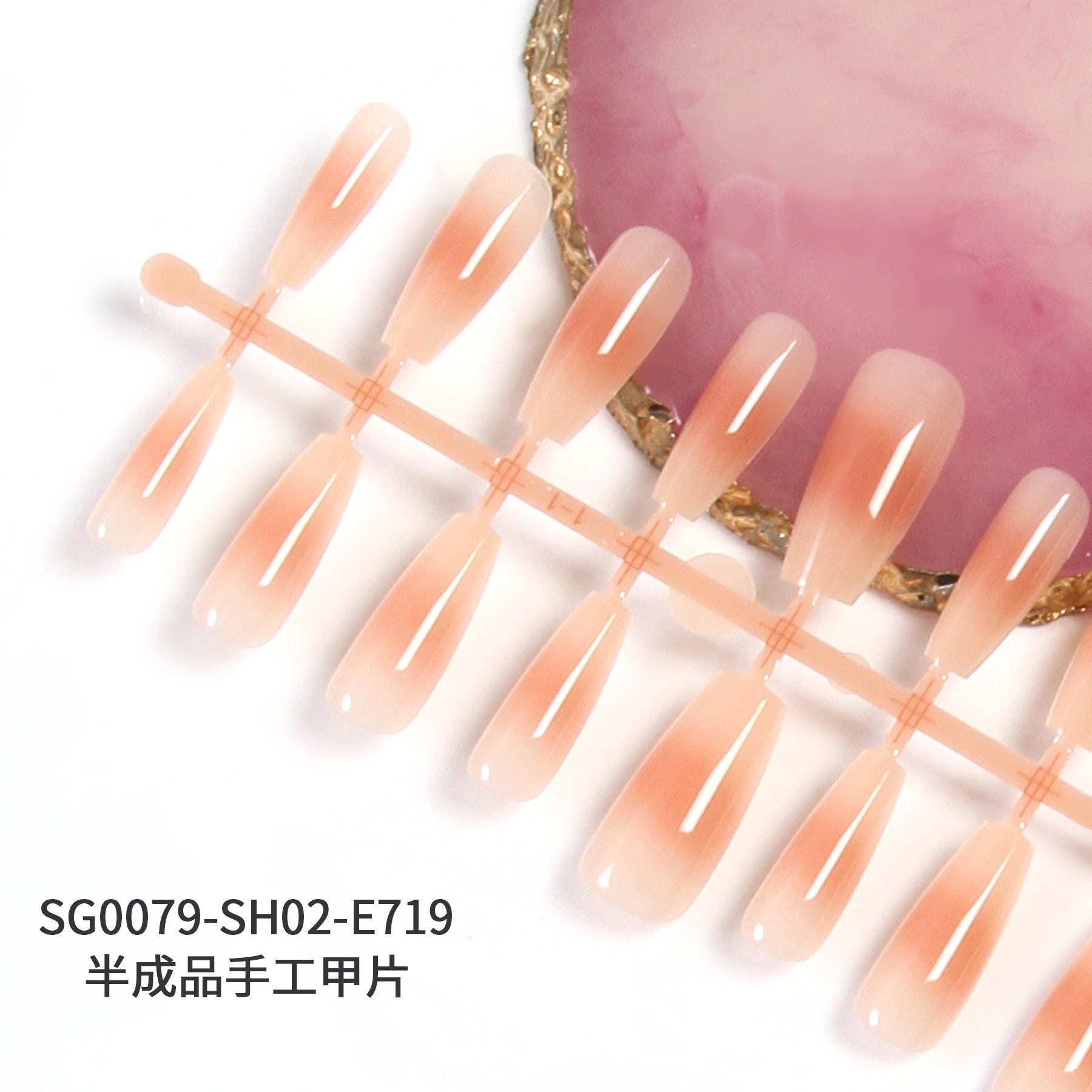 Wholesale of 5PCS Handmade Press on Nails Kits Prefabricated Nail Plates Semi-finished DIY Handmade Nail Plates ACC-NS-XKQ005