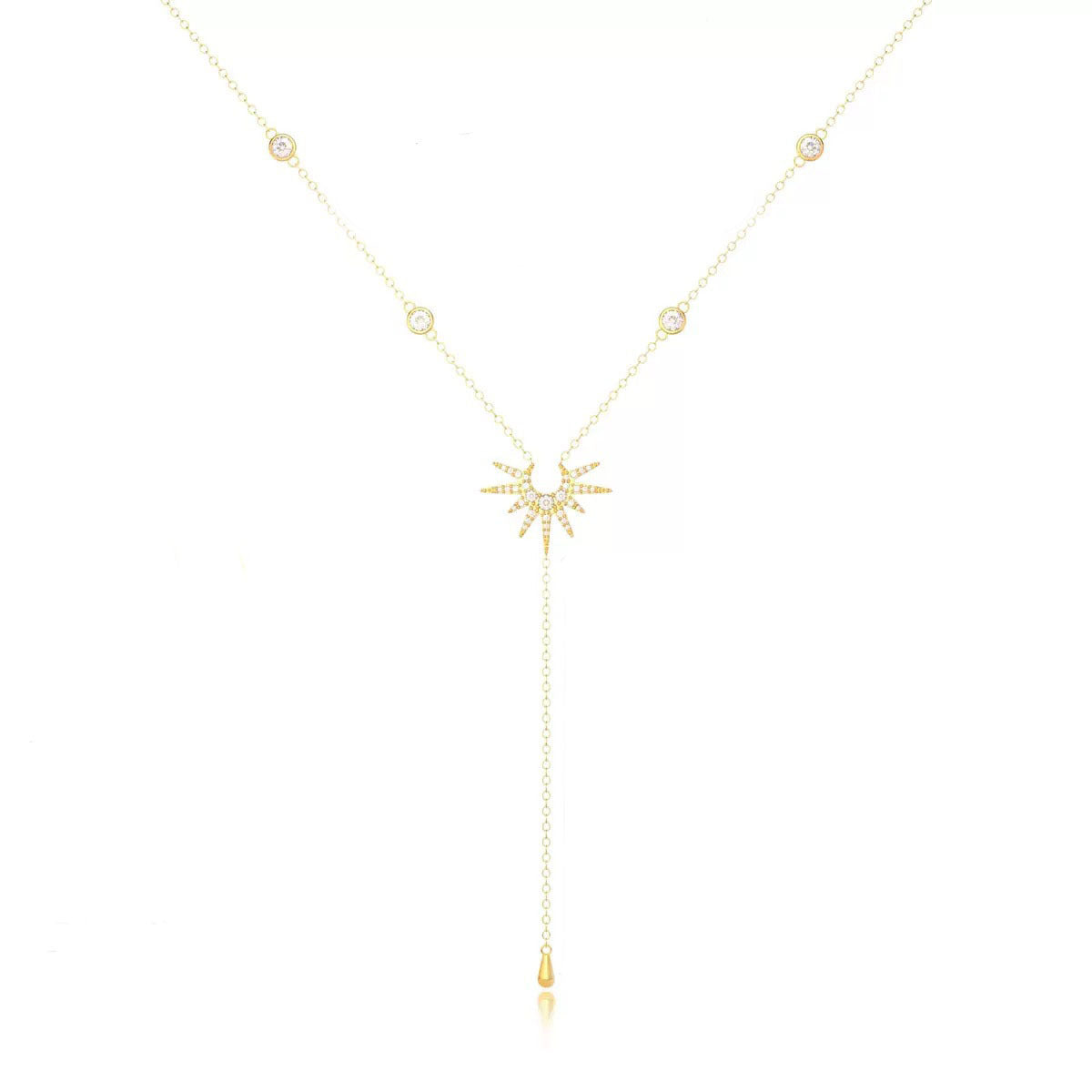 Wholesale Fashion Y Chain Tassel Necklace In Gold Tone Geometric Pendant Jewelry Accessory For Party And Boutique Resale