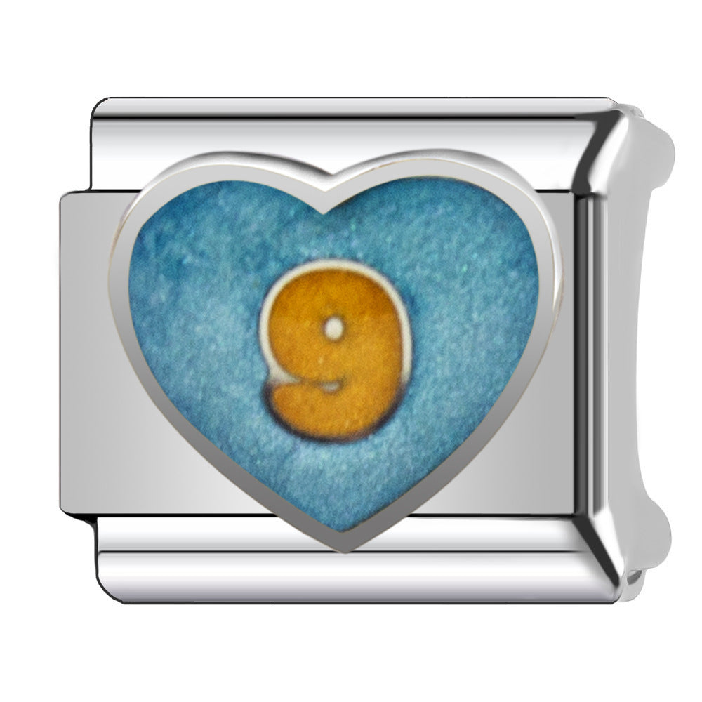 Wholesale  Italian Charm Bracelet 9mm DIY heart Creative Stainless Steel Composable Bracelet