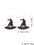 Wholesale Halloween witch hat boots hairstyle wooden  earrings