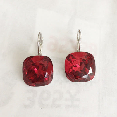 Wholesale magic cube colorful crystal earrings