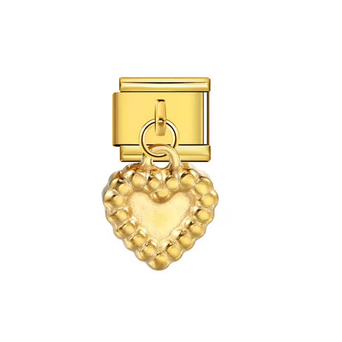 Wholesale Italian modular heart pendant  stainless steel DIY  bracelet