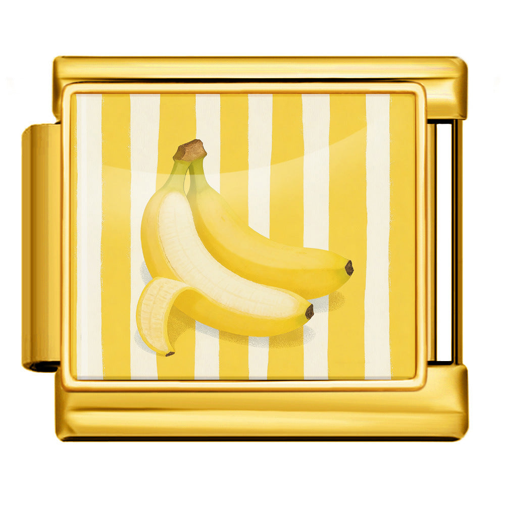 Wholesale 9mm Italian Charm Starter Bracelets DIY square Single Section Creative Stainless Steel Composable Bracelet