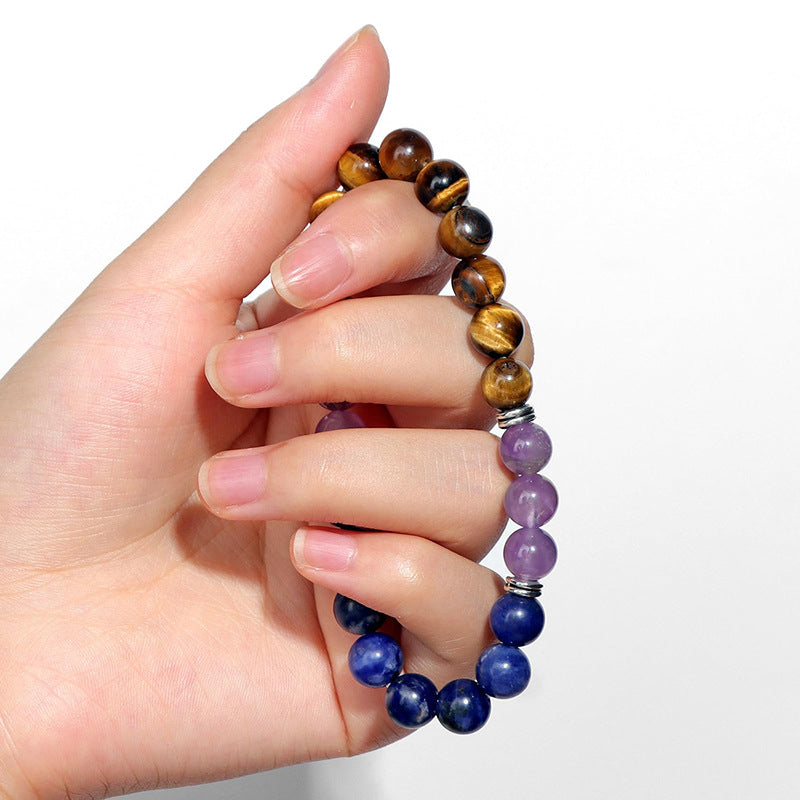 Wholesale Amethyst Tiger Eye Stone Bracelet ACC-BT-Duoy003