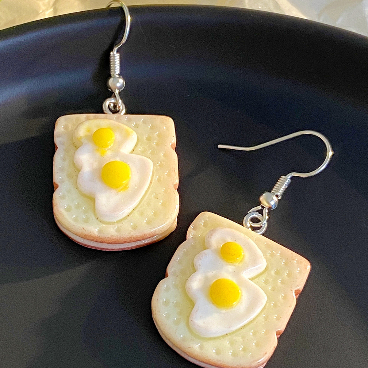 Wholesale Funny Donut Earrings Set For Women White Plastic Resin Party Gift Boutique Resale