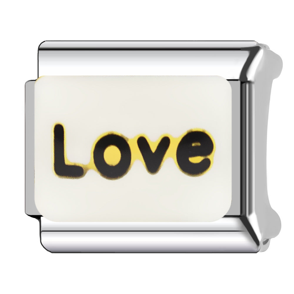 Wholesale Italian Style Classic Letter Bracelet Stainless Steel Electroplated Fashion Jewelry Gift Idea