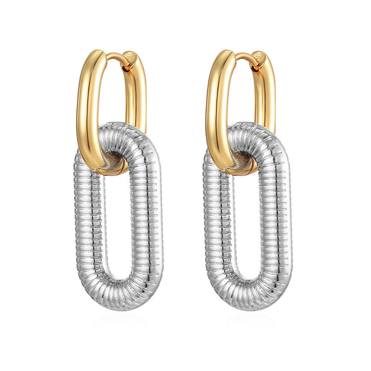 Wholesale Square pendant stainless steel earrings