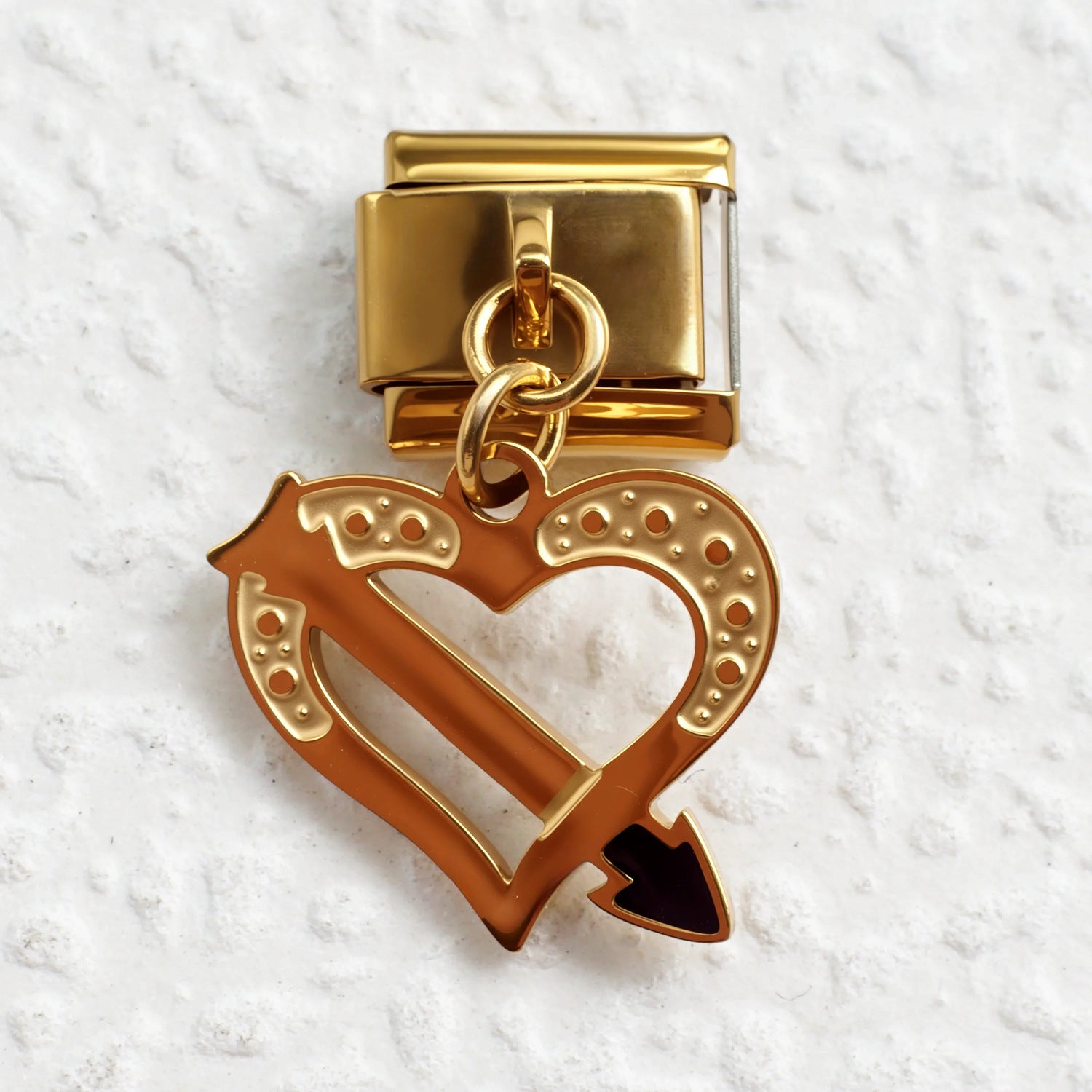 Wholesale Heart Lucky Clover Stainless Steel Italian Charms DIY Bracelet Jewelry Accessory