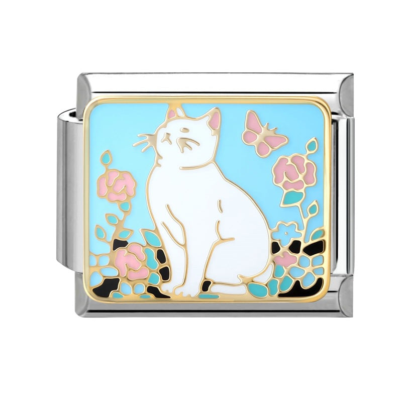 Wholesale Italian Charm Bracelet 9mm DIY Splicing Cute Creative Stainless Steel Composable Bracelet