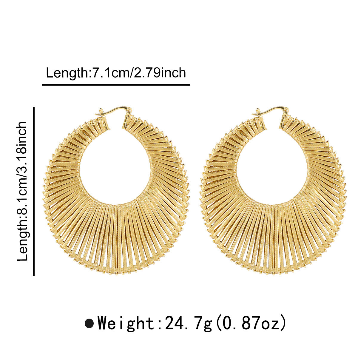 Wholesale Retro personality metal winding braided earrings temperament geometric earrings