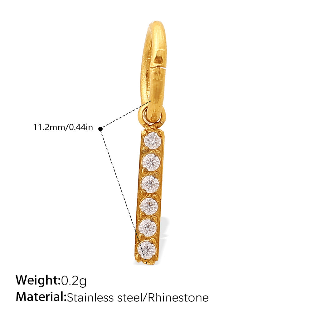 Wholesale Diamond-Encrusted 26 English Letter Charms for Jewelry