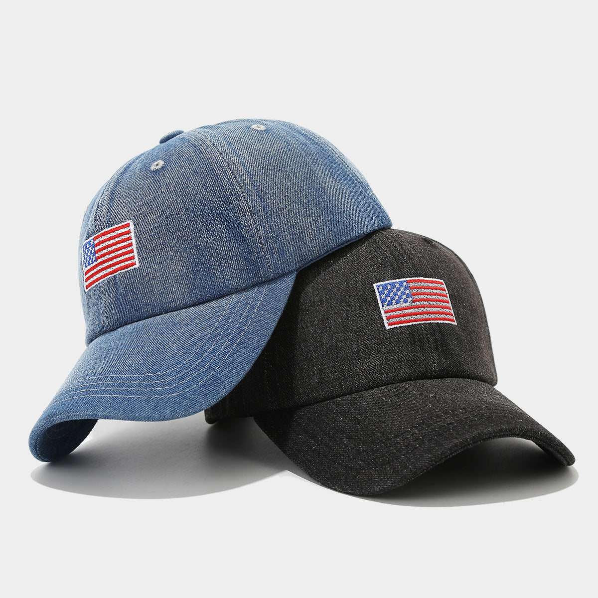Wholesale American Flag Embroidered Denim Cap  Baseball Cap