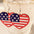 Wholesale  love glasses American flag earrings