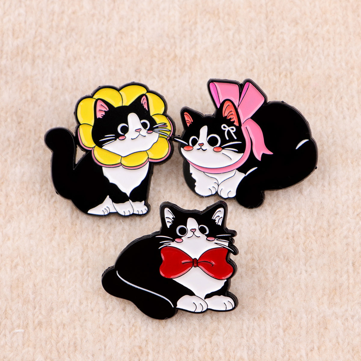 Wholesale 5pcs Black Cat Animal Brooch