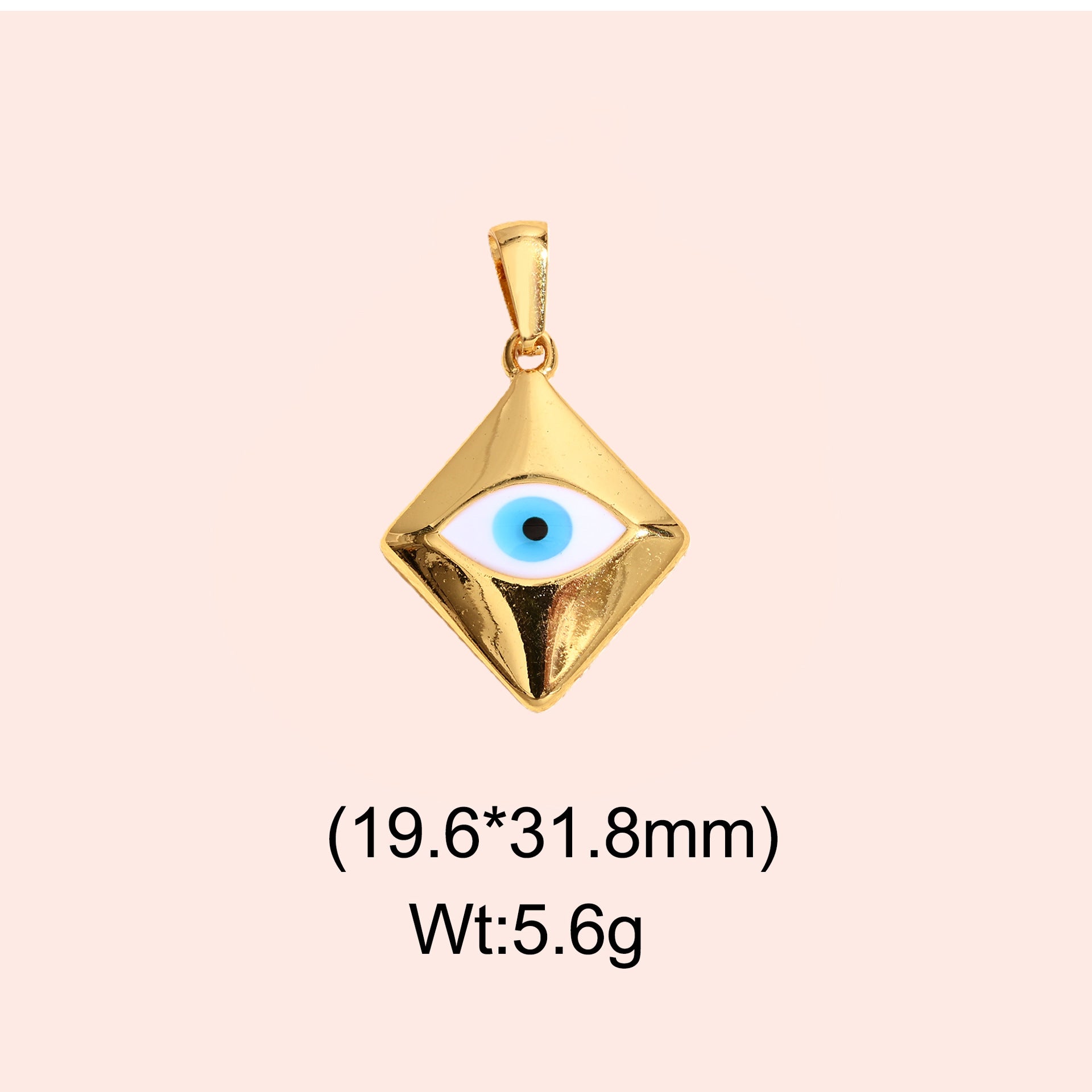 Wholesale Stainless steel vintage devil' s eye necklace pendant