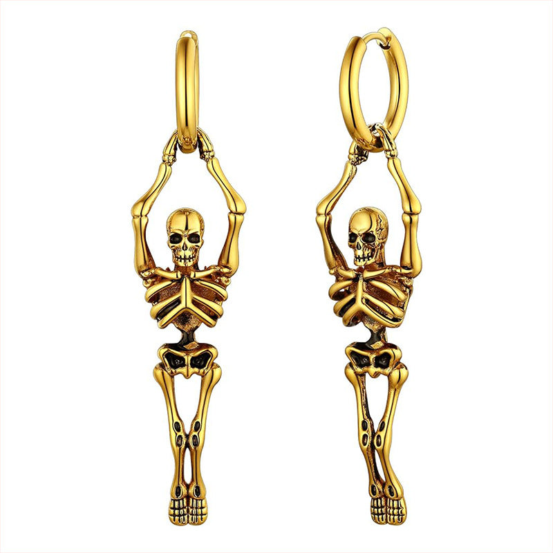 Wholesale  simulated human skeleton earrings