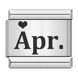 Wholesale Italian Charm Bracelet 9mm DIY Splicing Removable December English Abbreviation Stainless Steel Composable Bracelet