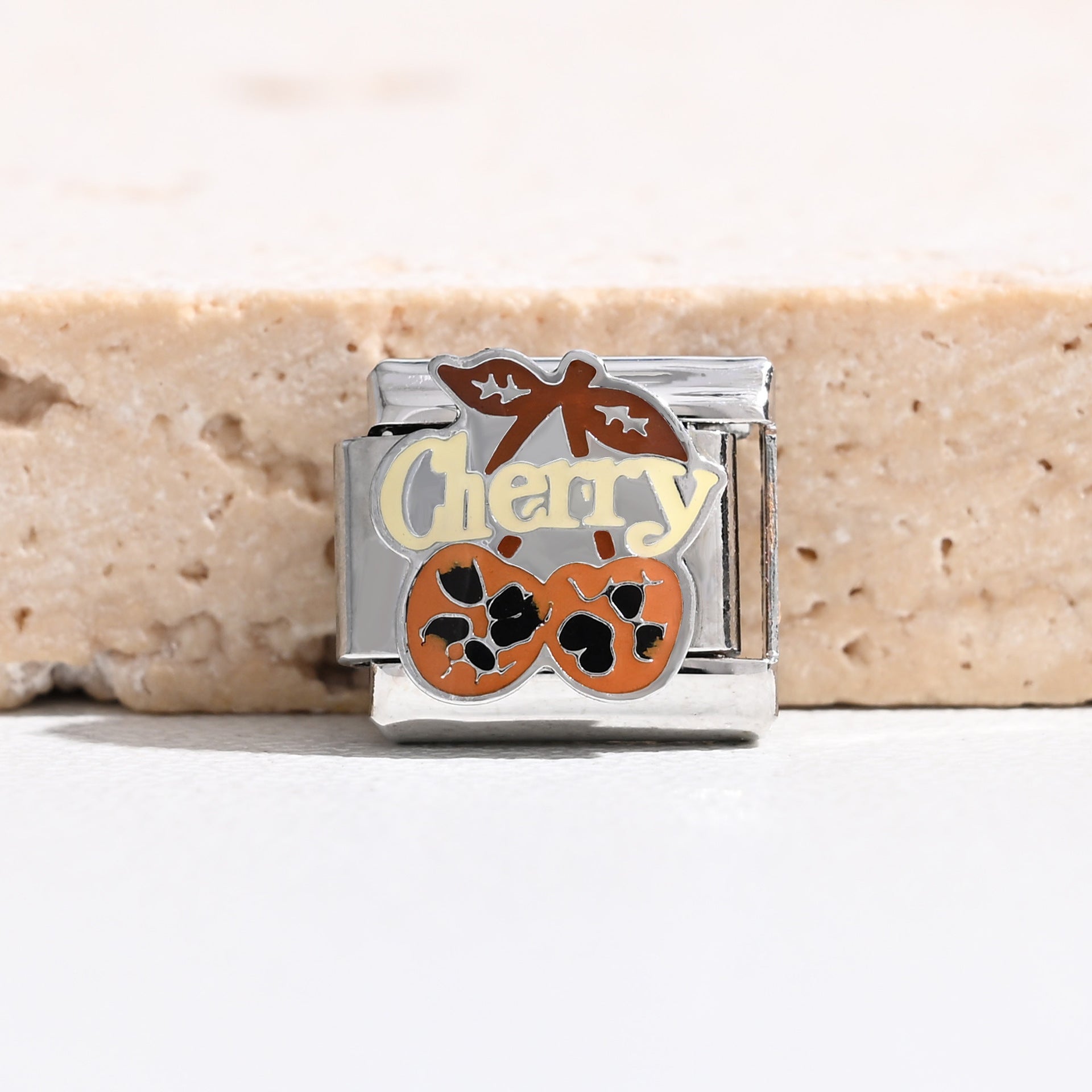 Wholesale Italian Charm Bracelet 9mm DIY Leopard Print Series  Creative Stainless Steel Composable Bracelet