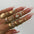 Wholesale Vintage Bohemian Holiday Style Metal Crystal Rings Set