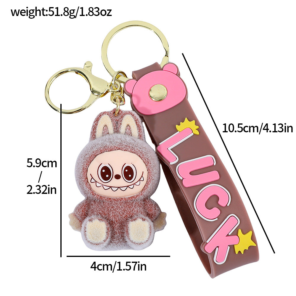 Wholesale Creative Cute Cartoon Flocking Keychain