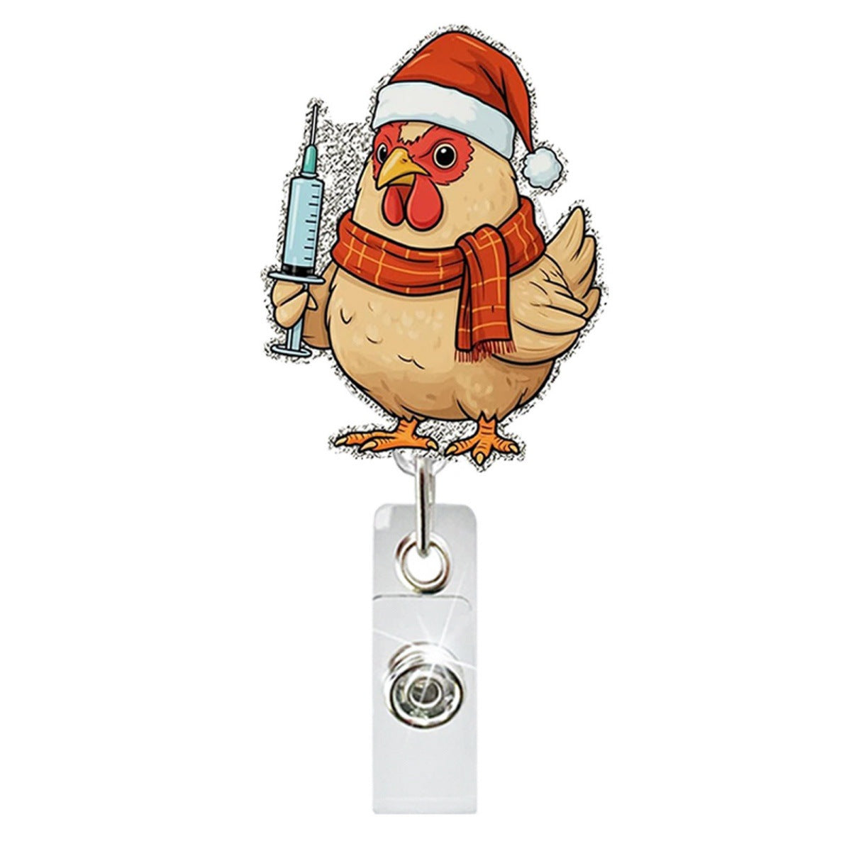 Wholesale retractable acrylic Christmas animal   Badge Reels