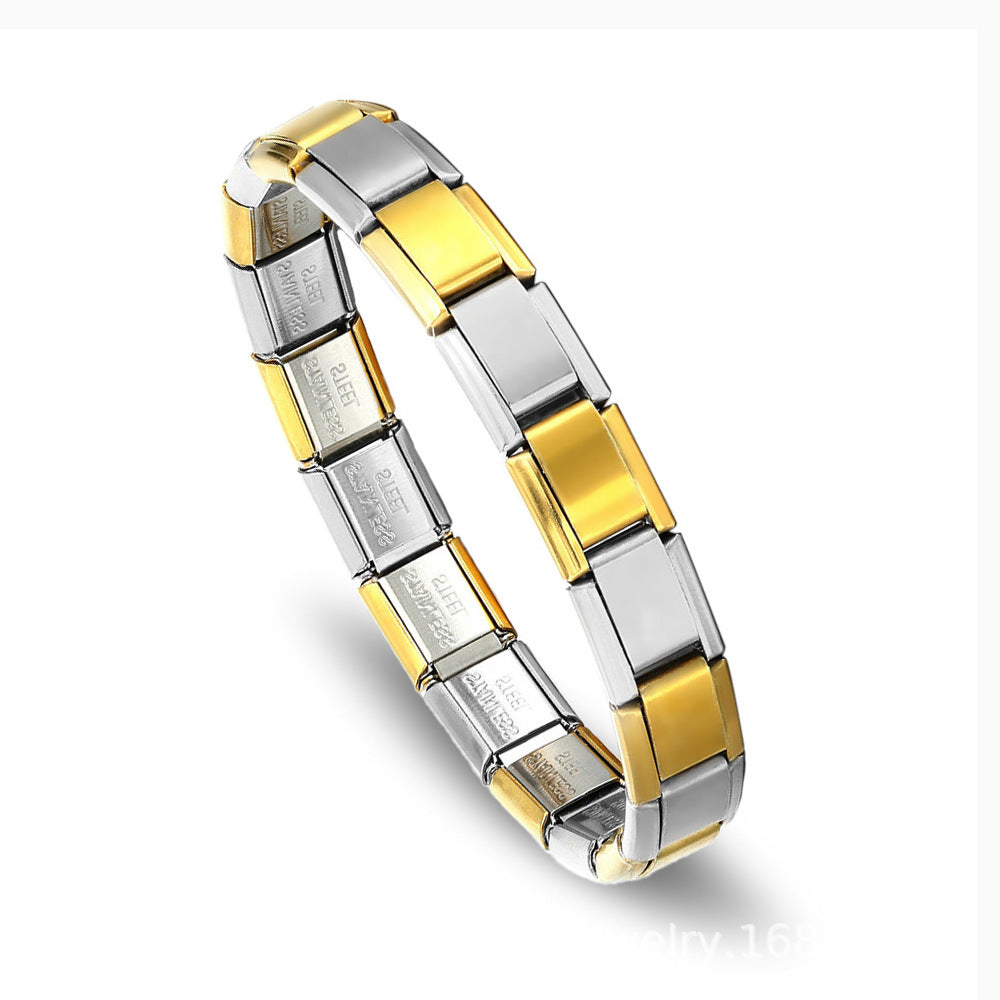 Wholesale Italian Modular Color Stainless Steel Elastic Bracelet