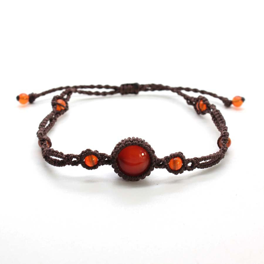 Wholesale Handmade Natural Amethyst Crystal Round Bracelet Adjustable Woven Wrap Beaded Jewelry For Everyday Wear Fashion Accessory