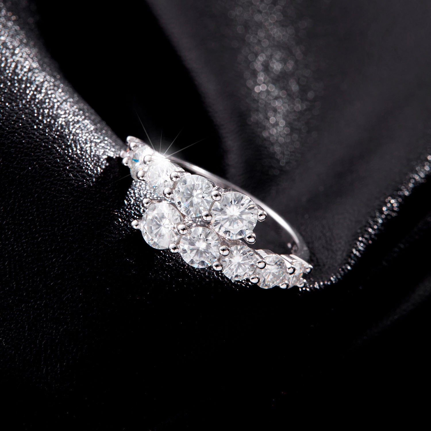 Wholesale S925 Silver Light Luxury Diamond Ring