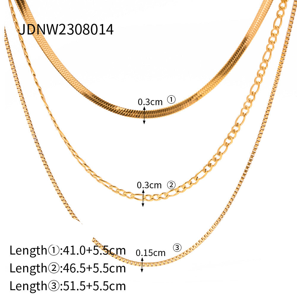 Wholesale stainless steel necklace  do not fade light luxury clavicle chain