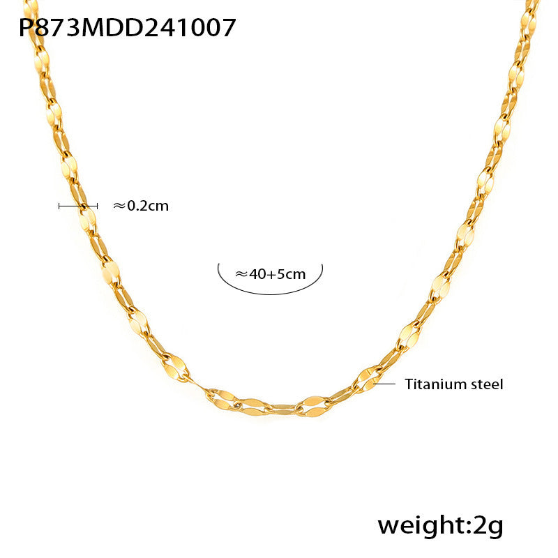 Wholesale Zircon Little Bee Double-Layer Necklace Bracelet Ring Titanium Steel Set